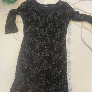 Forever 21 Black and Gold Lace Dress